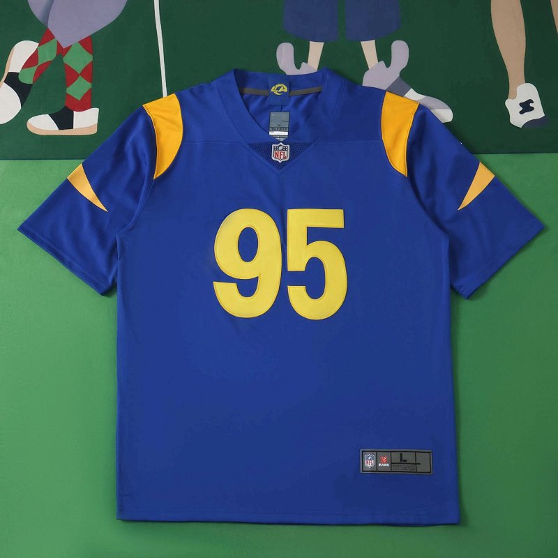 2026 NFL LosAngelesRams blue 95#GARRETT