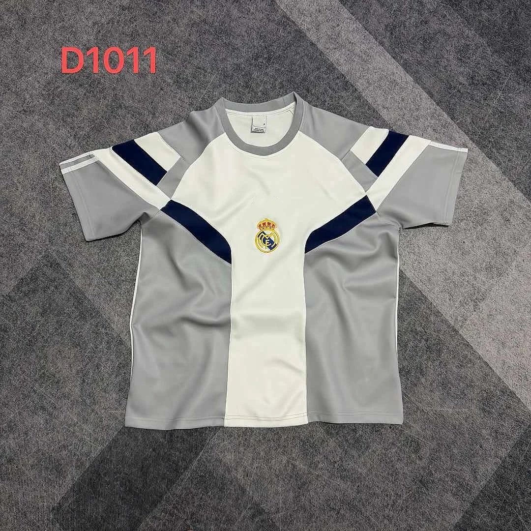 2627 Real Madrid White Grey Casual T-shirt