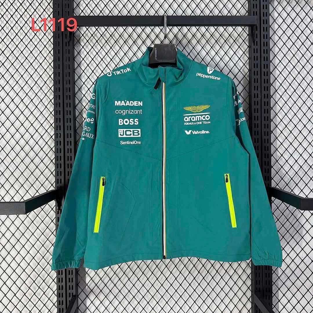 2627 Aston Martin Green Trench Coat
