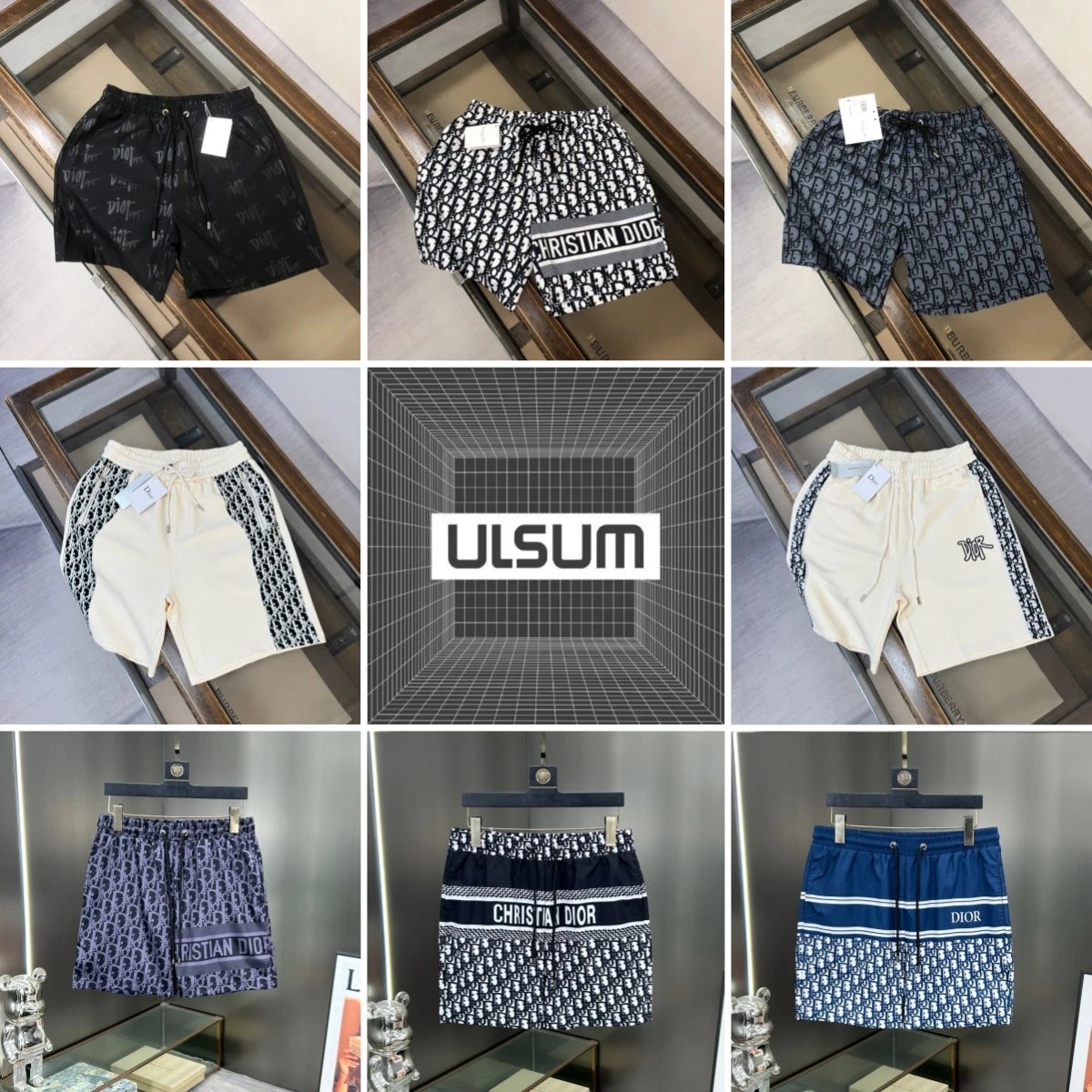 2026ss ULSUM STORE D Oblique Shorts