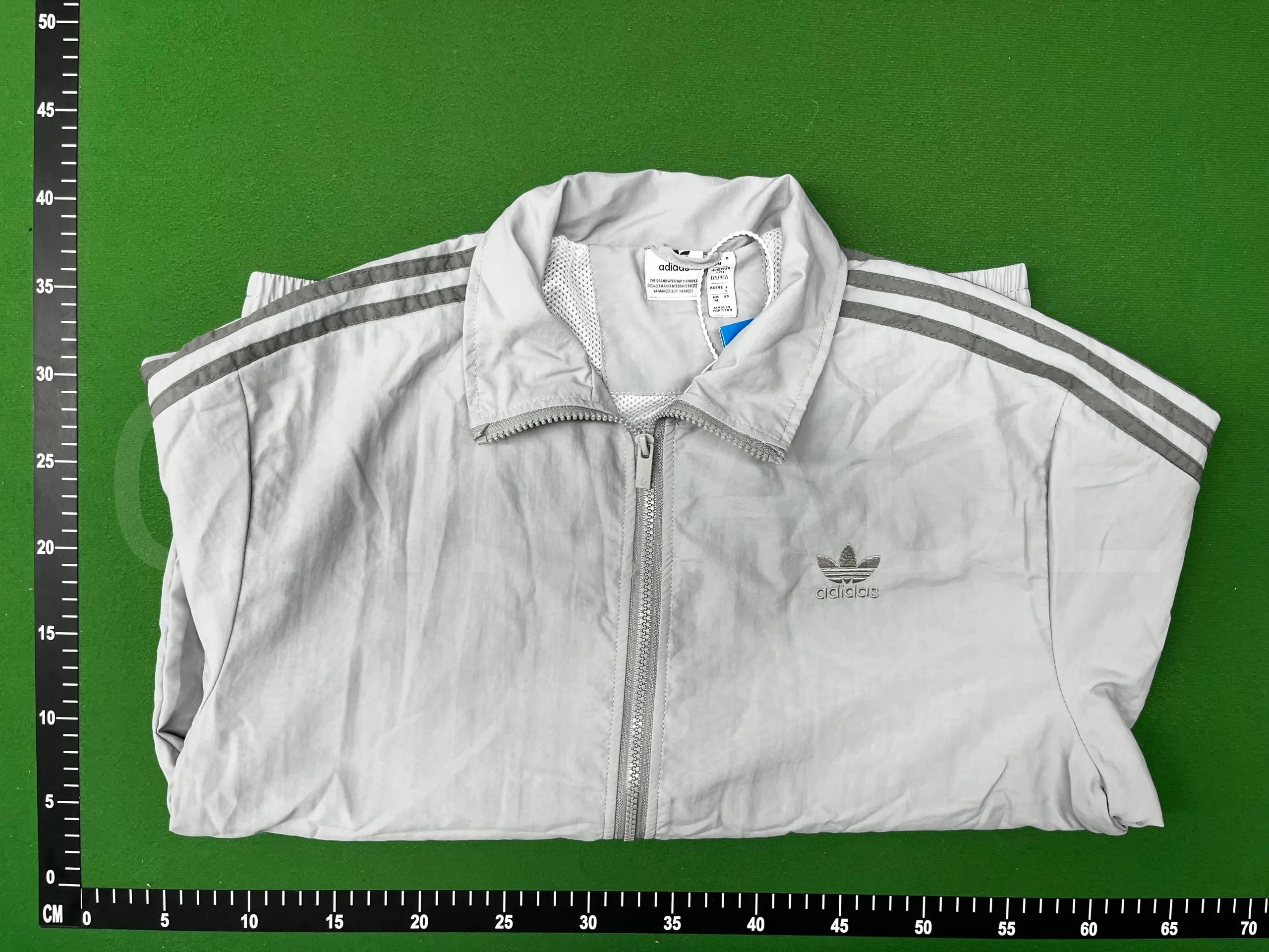 Adidas Originals Windbreaker Navy Blue with Light Blue Stripes Jacket Outerwear - 6