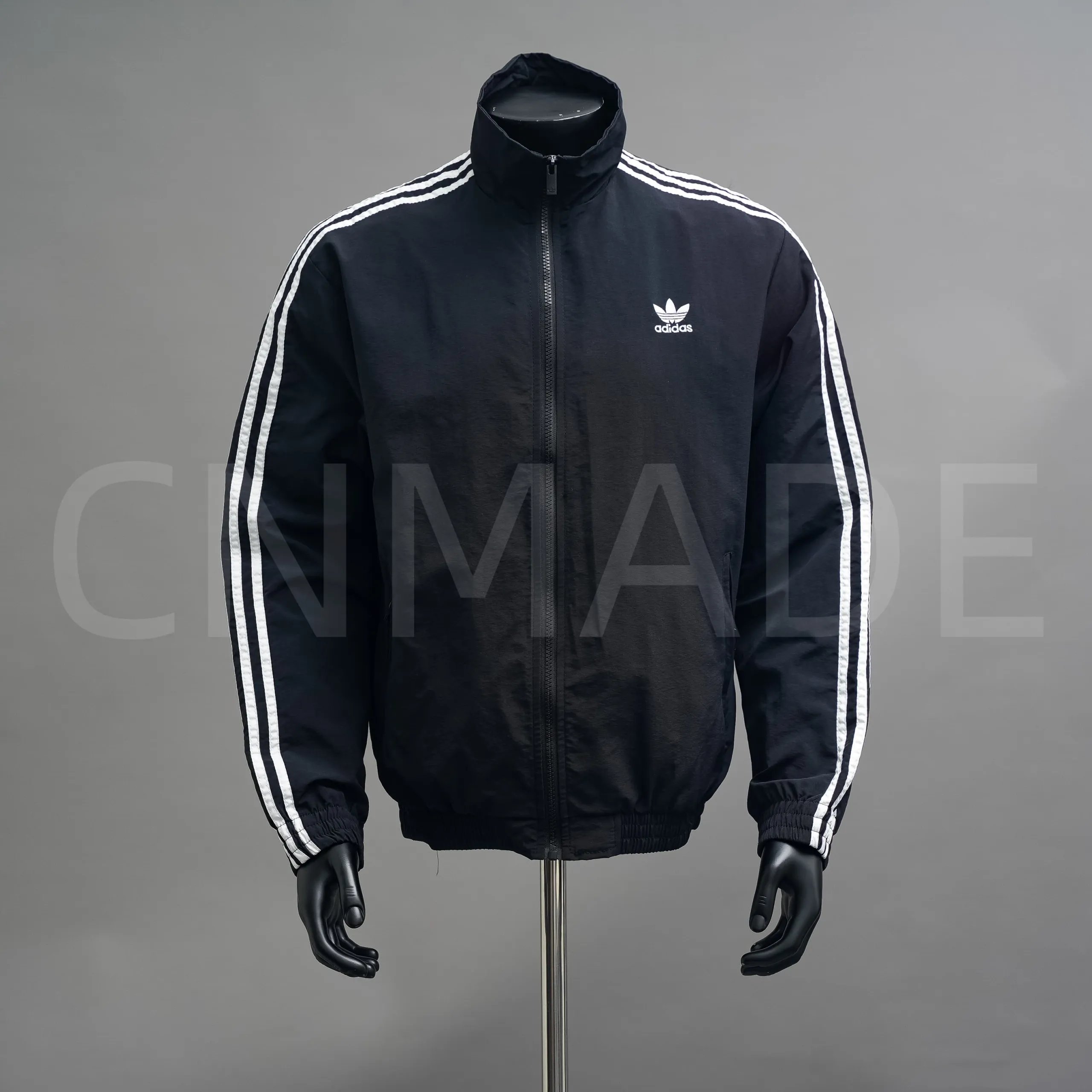 Adidas Originals Windbreaker Navy Blue with Light Blue Stripes Jacket Outerwear - 21