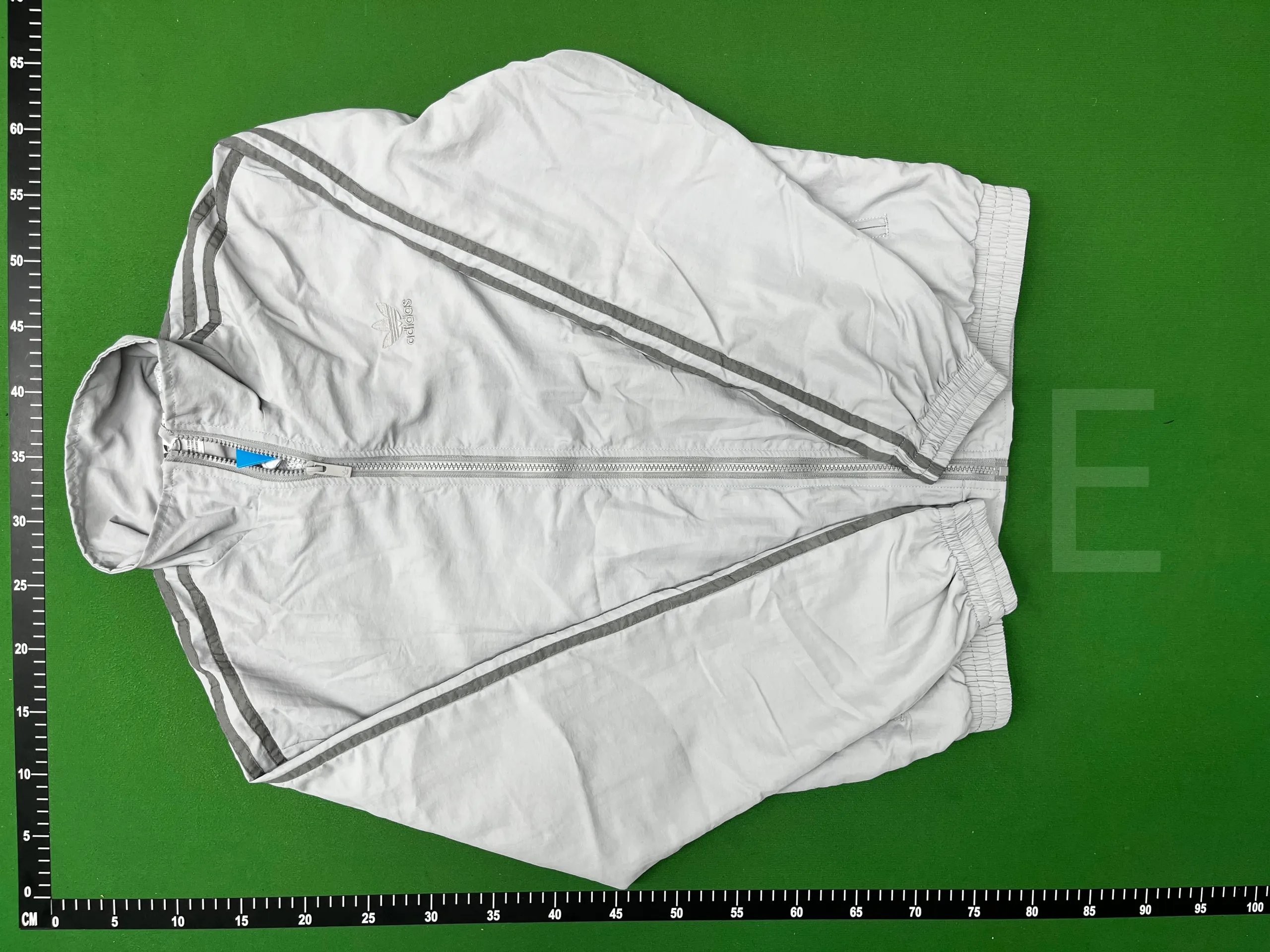 Adidas Originals Windbreaker Navy Blue with Light Blue Stripes Jacket Outerwear - 4