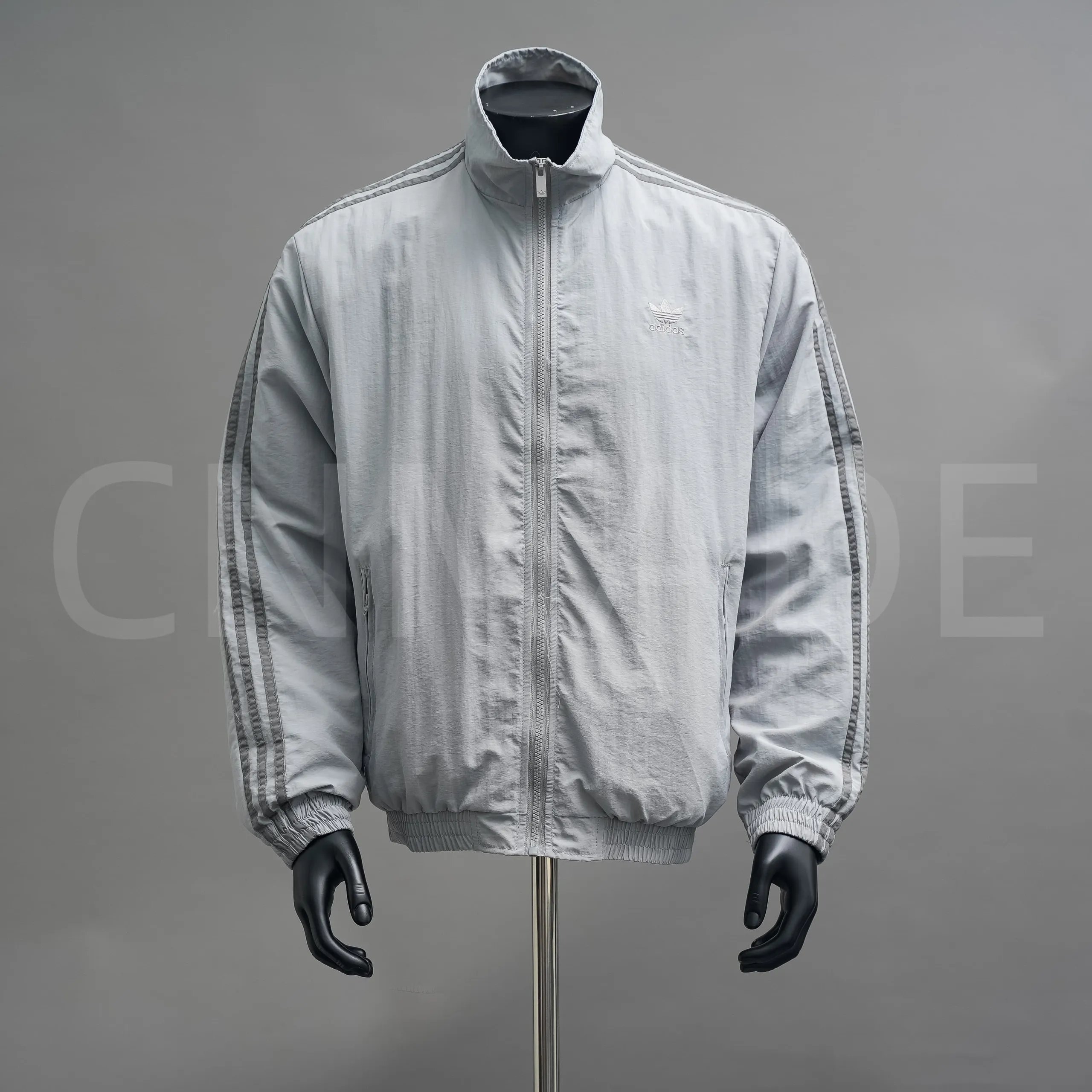 Adidas Originals Windbreaker Navy Blue with Light Blue Stripes Jacket Outerwear - 19
