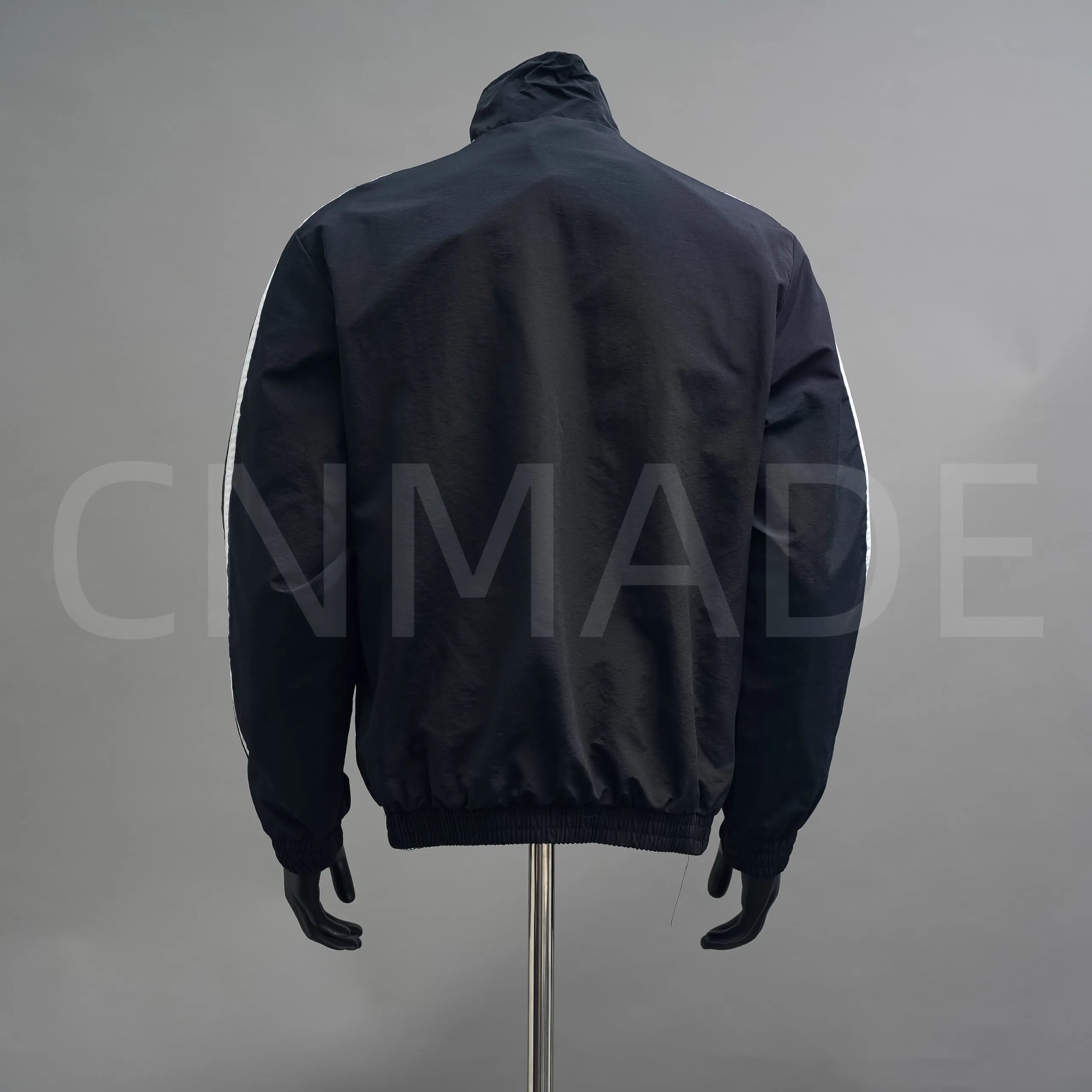 Adidas Originals Windbreaker Navy Blue with Light Blue Stripes Jacket Outerwear - 41