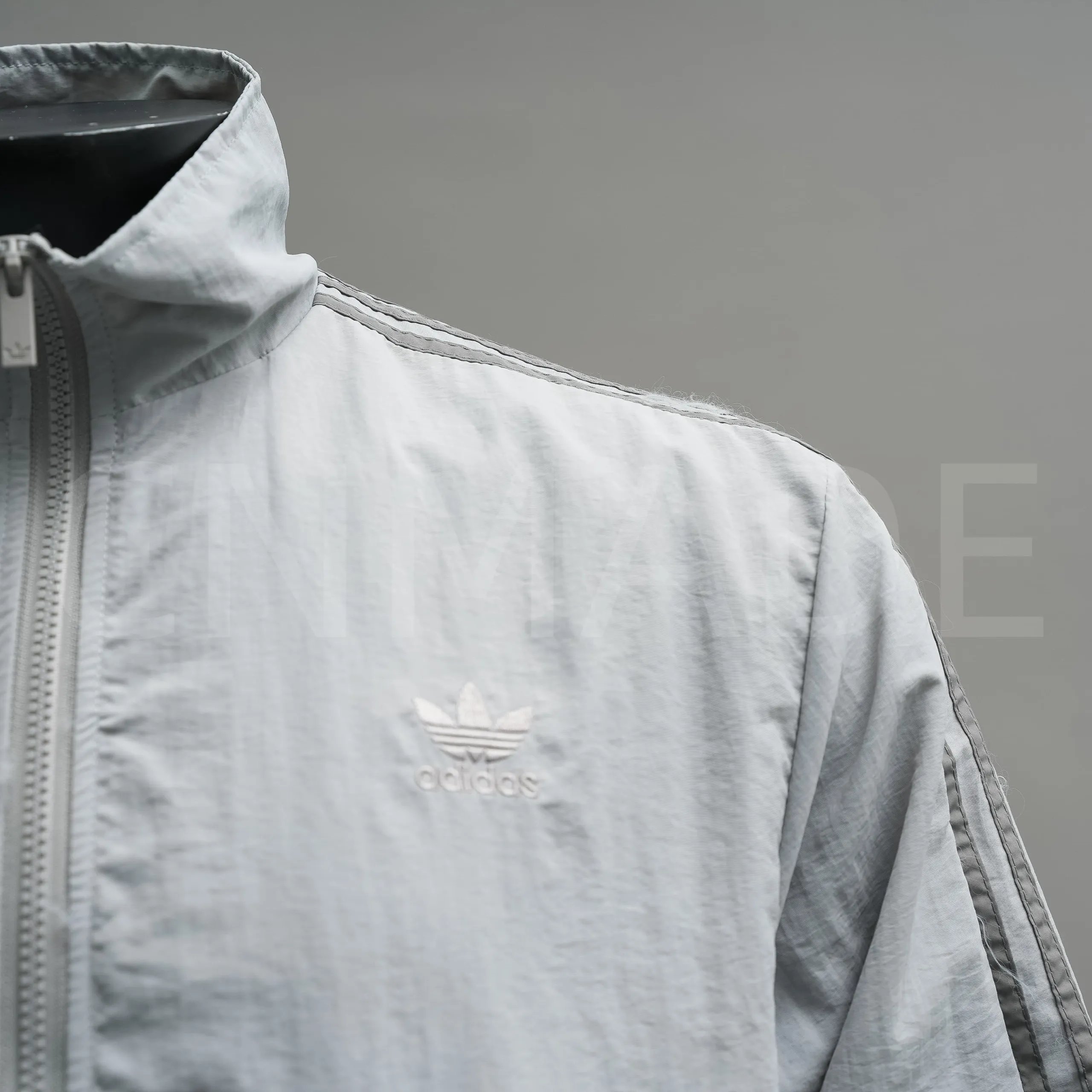Adidas Originals Windbreaker Navy Blue with Light Blue Stripes Jacket Outerwear - 28