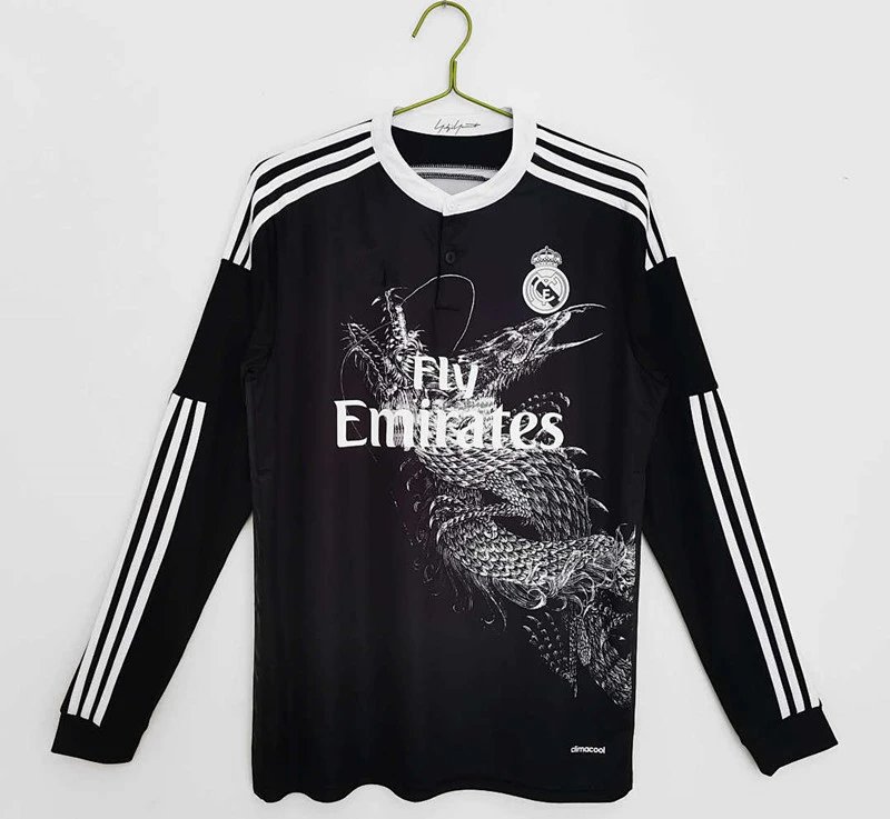Real Madrid 2014-15 Second Away Black Long Sleeve Thai Version (Please leave customization info in order notes; messages do not count)