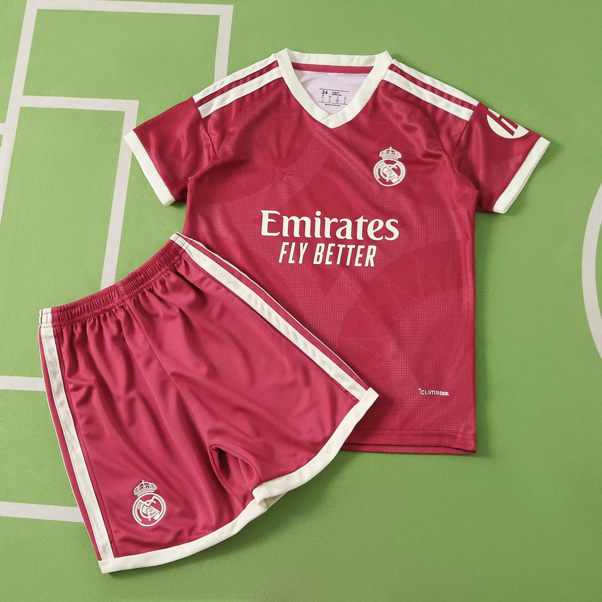 2627 Real Madrid Away Pink Kids' Jersey (Please note customization info when placing order; messages are not counted)