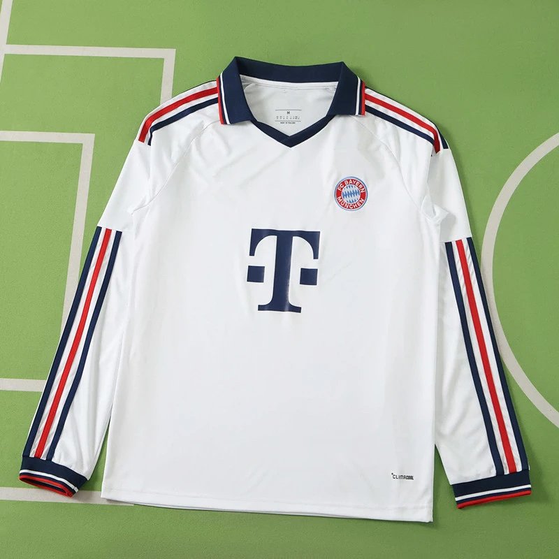 2627 Bayern Away White Long Sleeve Thai Version