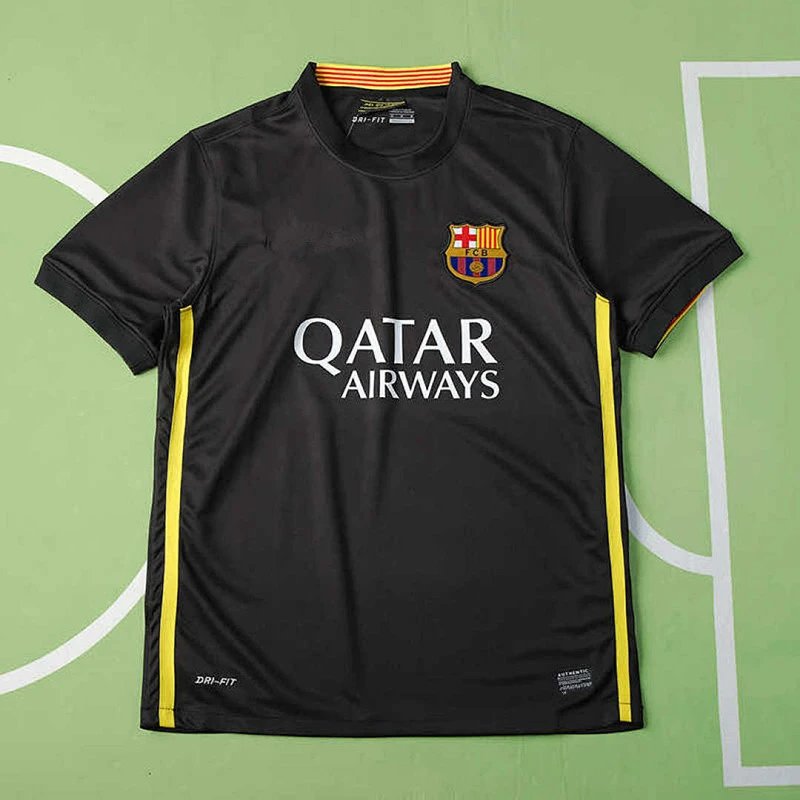 Barcelona 2013-14 Second Away Kit Black Thai Version (For customization, please leave a note when placing the order. Messages are not considered.)