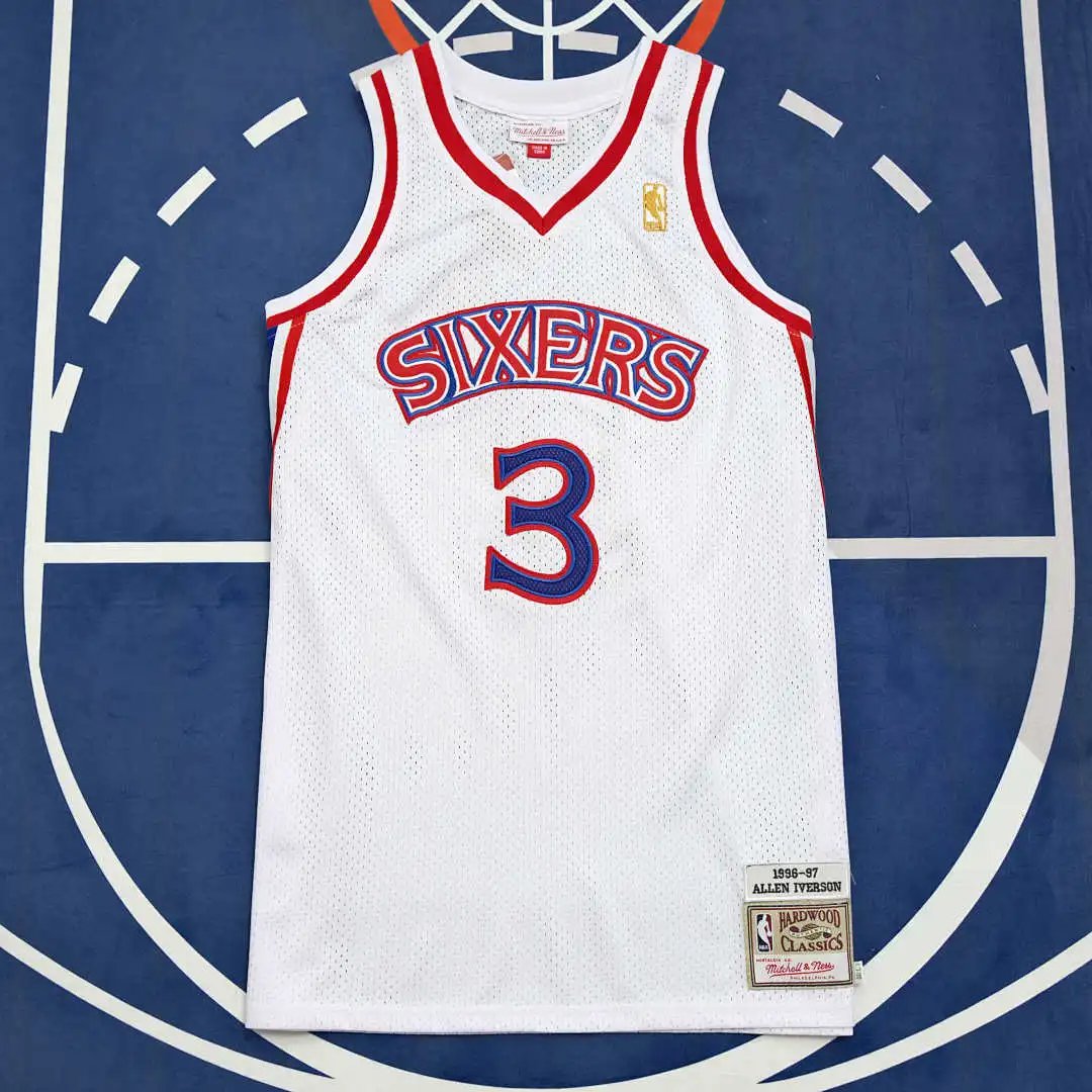NBA Philadelphia 76ers 3# IVERSON (For custom info, please leave a note when placing your order; messages don't count)