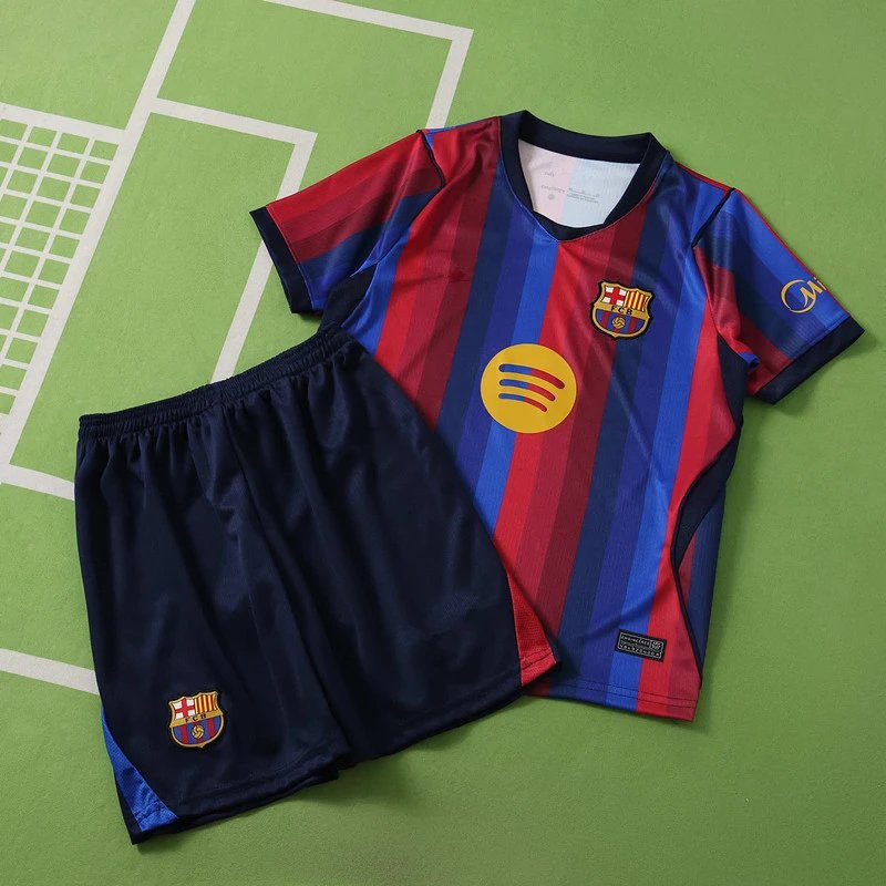 26/27 Barcelona Home Kids' Jersey Thai Version (Please leave customization details in the order notes when placing an order; messages will not be counted)
