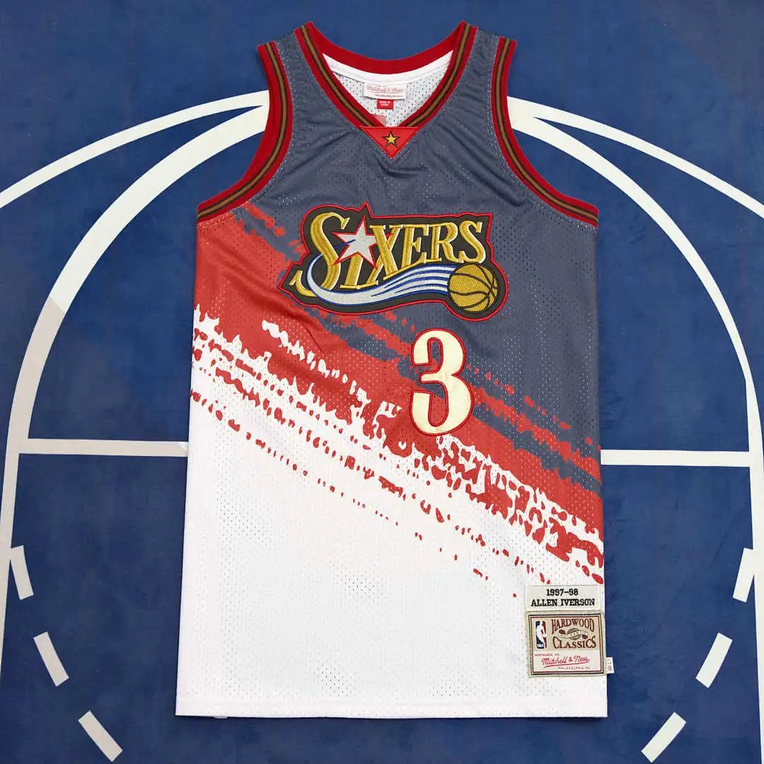 NBA Philadelphia 76ers 3# Iverson (Please leave customization details in the order notes; messages are not considered.)