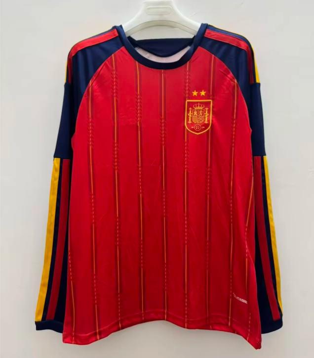 2026 Spain Home Long Sleeve Player Version Two Stars