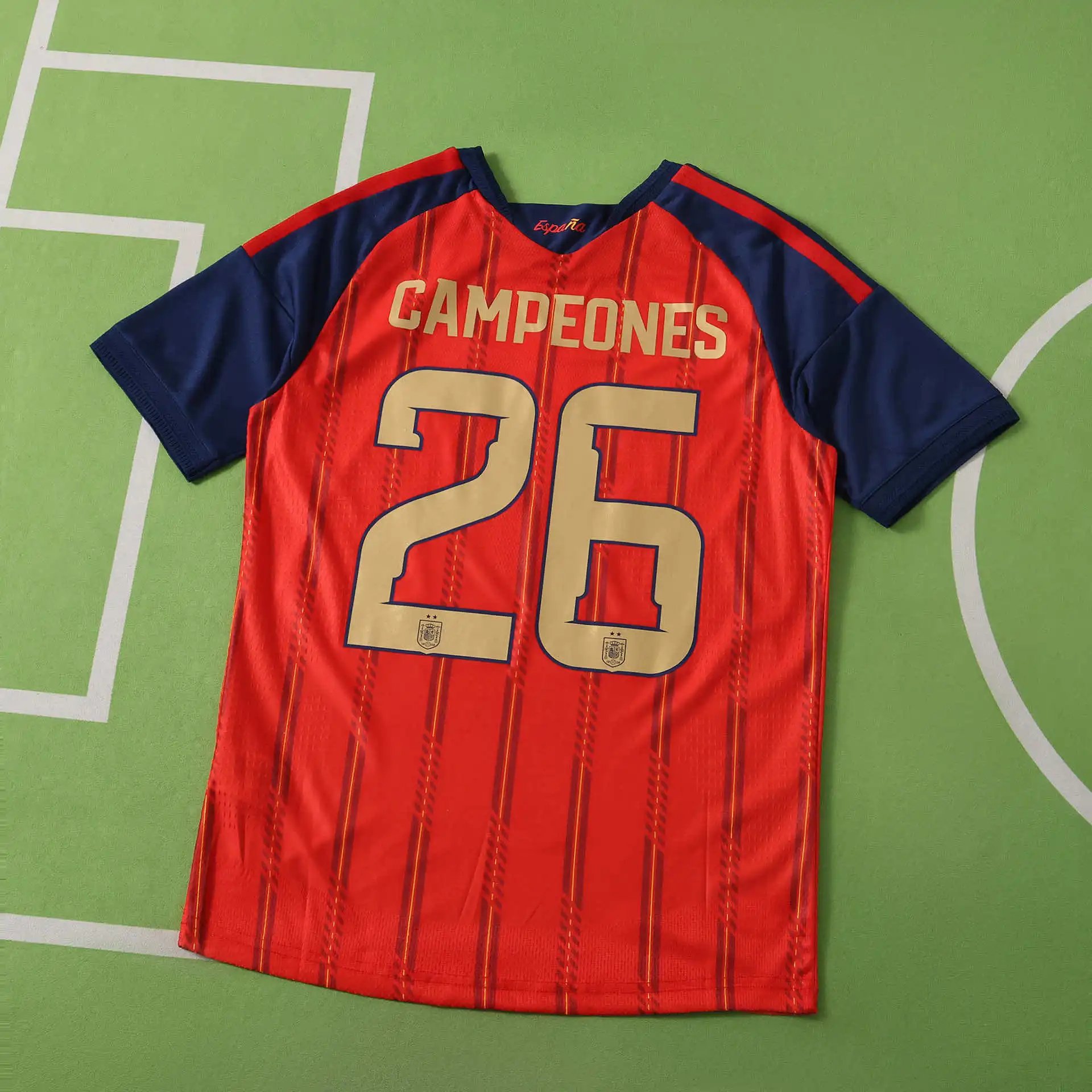 2026 Spanish home champion player version two stars (please note customization information when placing the order, messages are not included)