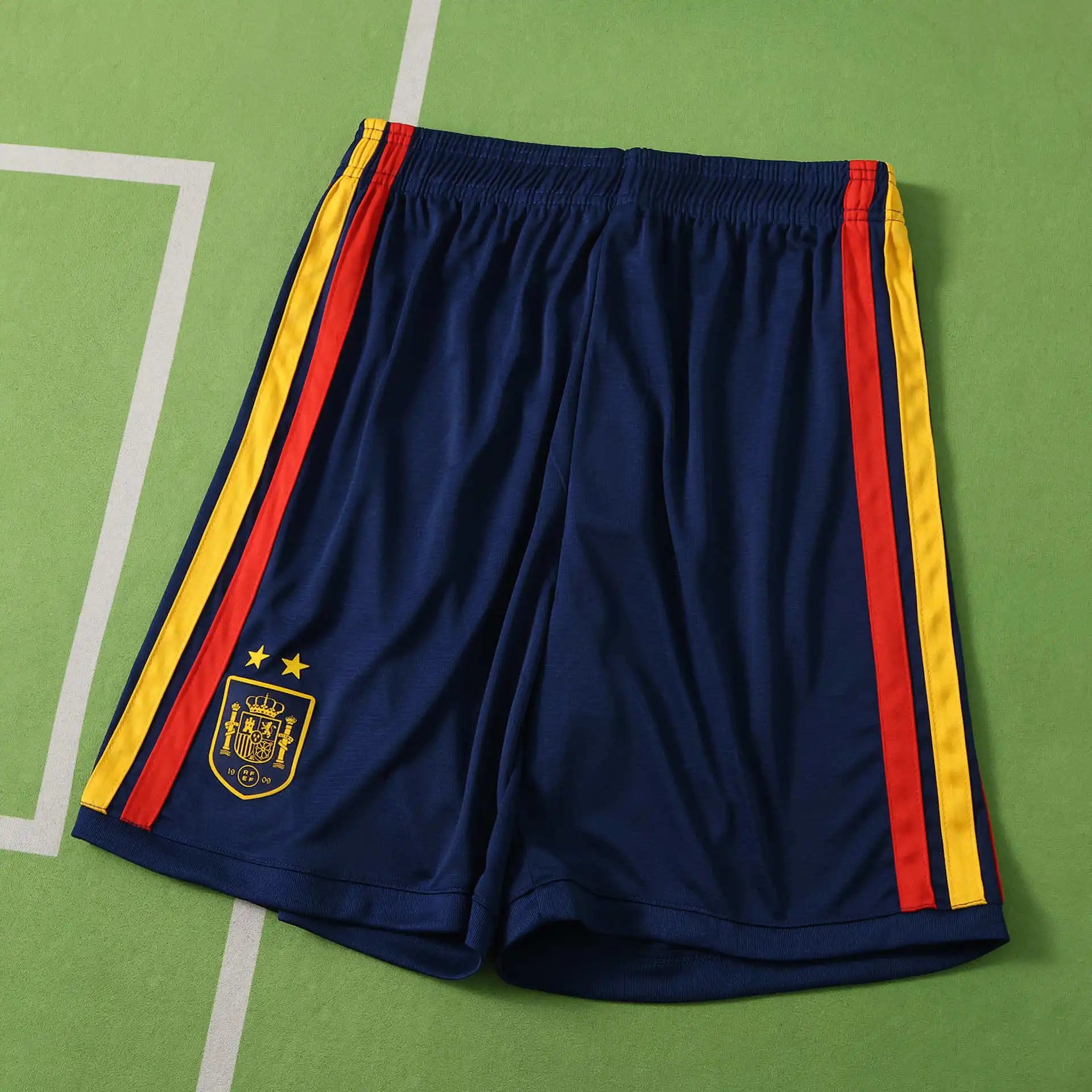 2026 Spain Home Dark Blue Shorts Two Stars