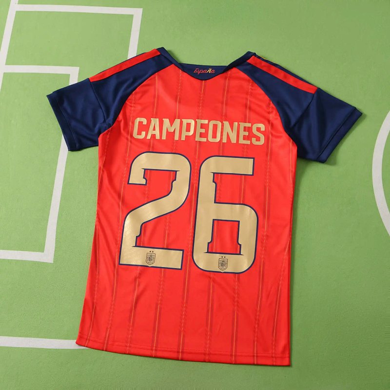 2026 FIFA World Cup Spain home champion Women's Shirt two star