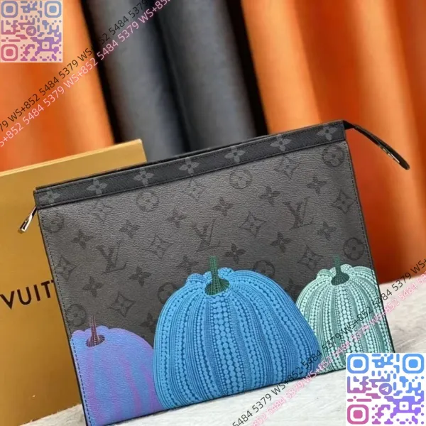 Louis Vuitton Pumpkin Print Pouch Multicolor Clutch Clutches - 1