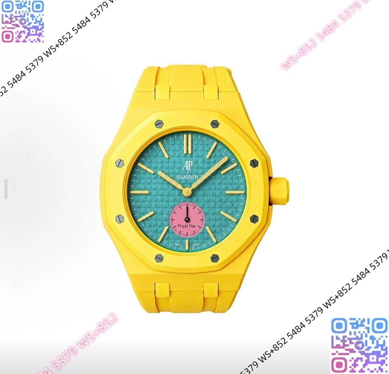 Audemars Piguet Watches Royal Pop — (2)Ap Customized version 4.Ceramic case rubber strap (with dial. Original box. Invoices. Shopping bag)