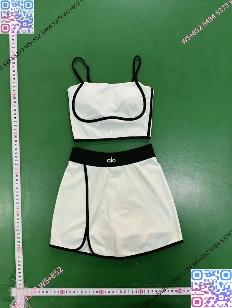 Alo Matching Sets Contrast-Trim Crop Top and Wrap-Style Skirt Set image 3