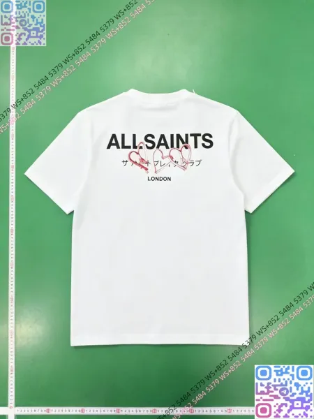 Design AllSaints Peace Chain Skull Graphic T-Shirt White T-Shirts - 8