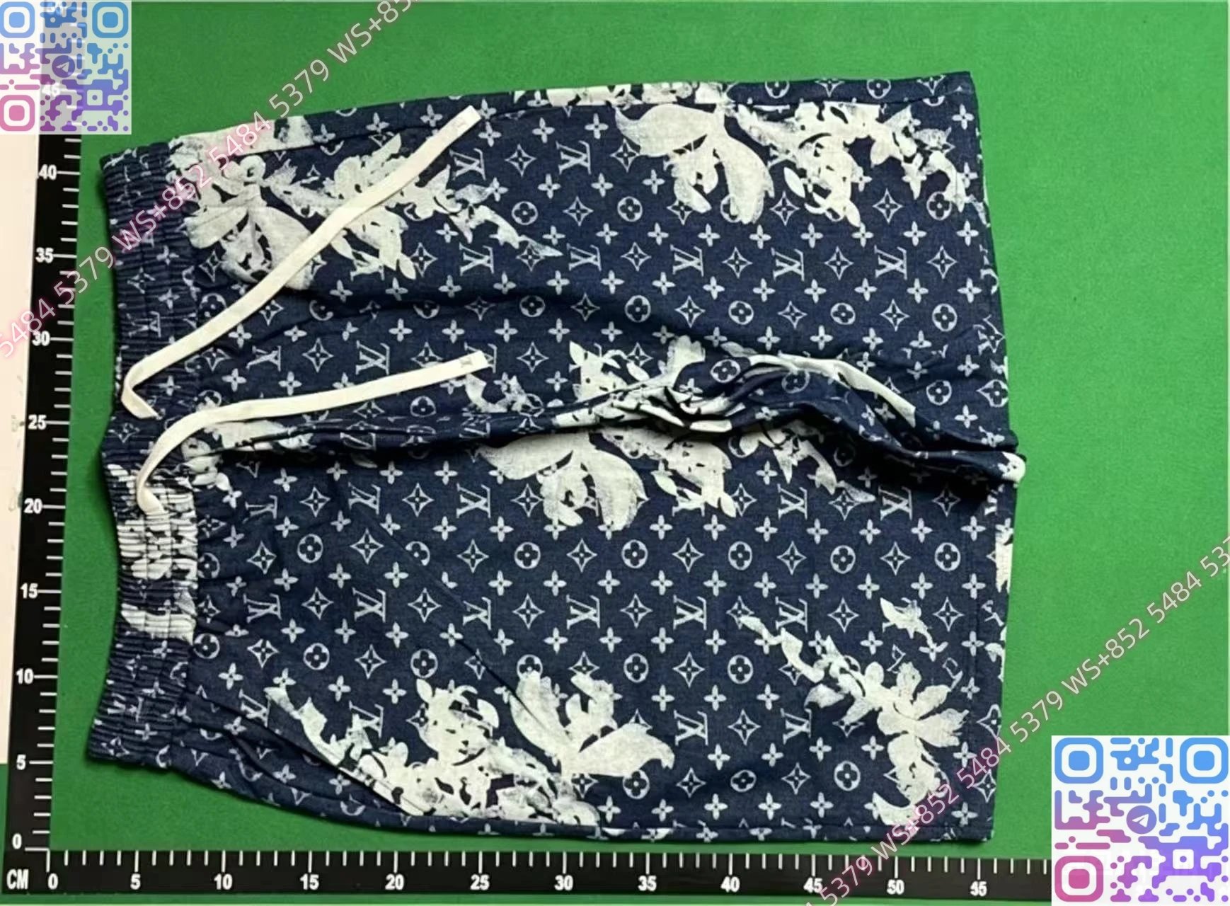 Loewe Anagram Print Denim Shirt and Shorts Set Black - 7