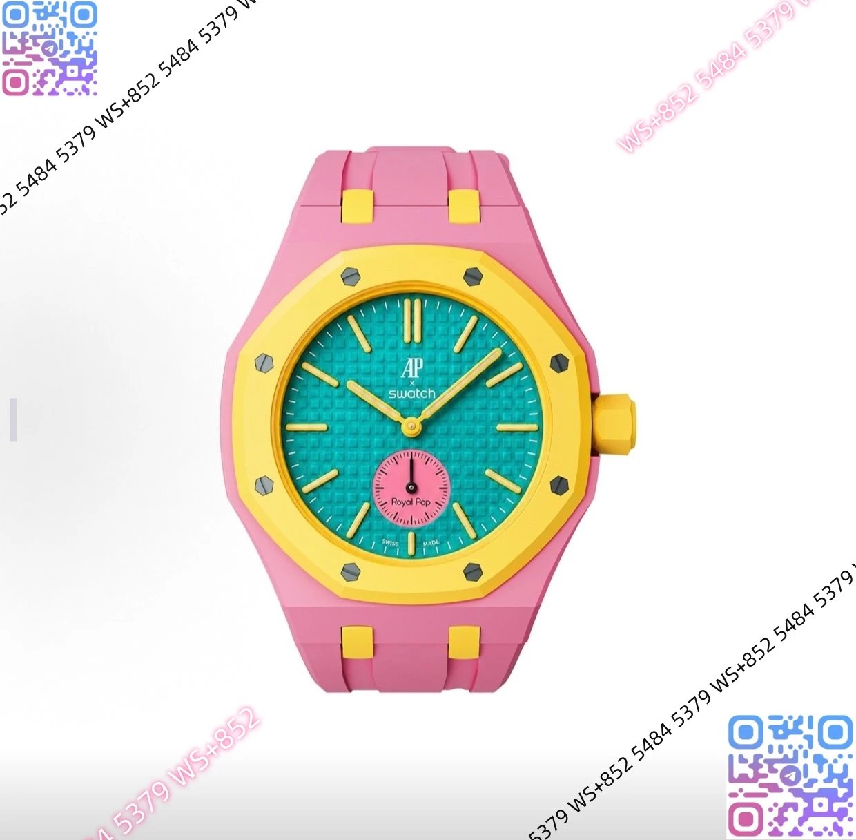 Audemars Piguet Watches Royal Pop — (2)Ap Customized version 15.Ceramic case rubber strap (with dial. Original box. Invoices. Shopping bag)