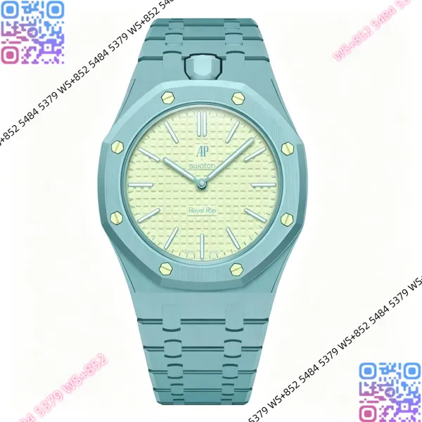 Audemars Piguet x Swatch Royal Oak Light Blue Quartz Watch Watches - 1