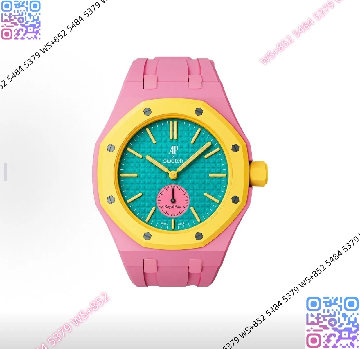 Audemars Piguet Watches Royal Pop — (2)Ap Customized version 12.Ceramic case rubber strap (with dial. Original box. Invoices. Shopping bag)