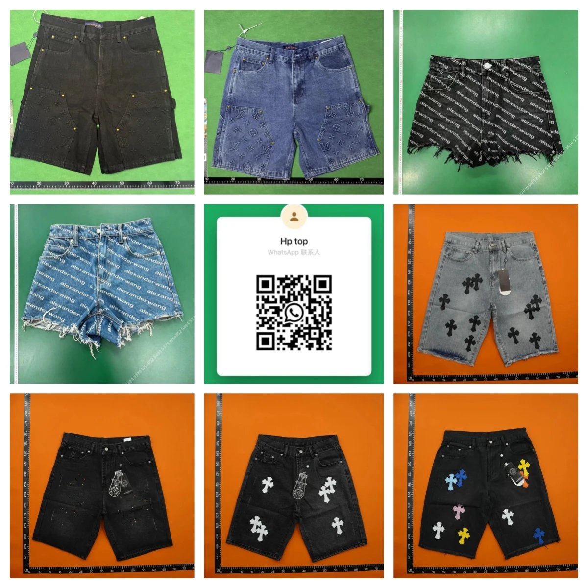 Alexander Wang Logo-Print Denim Shorts Blue - 2
