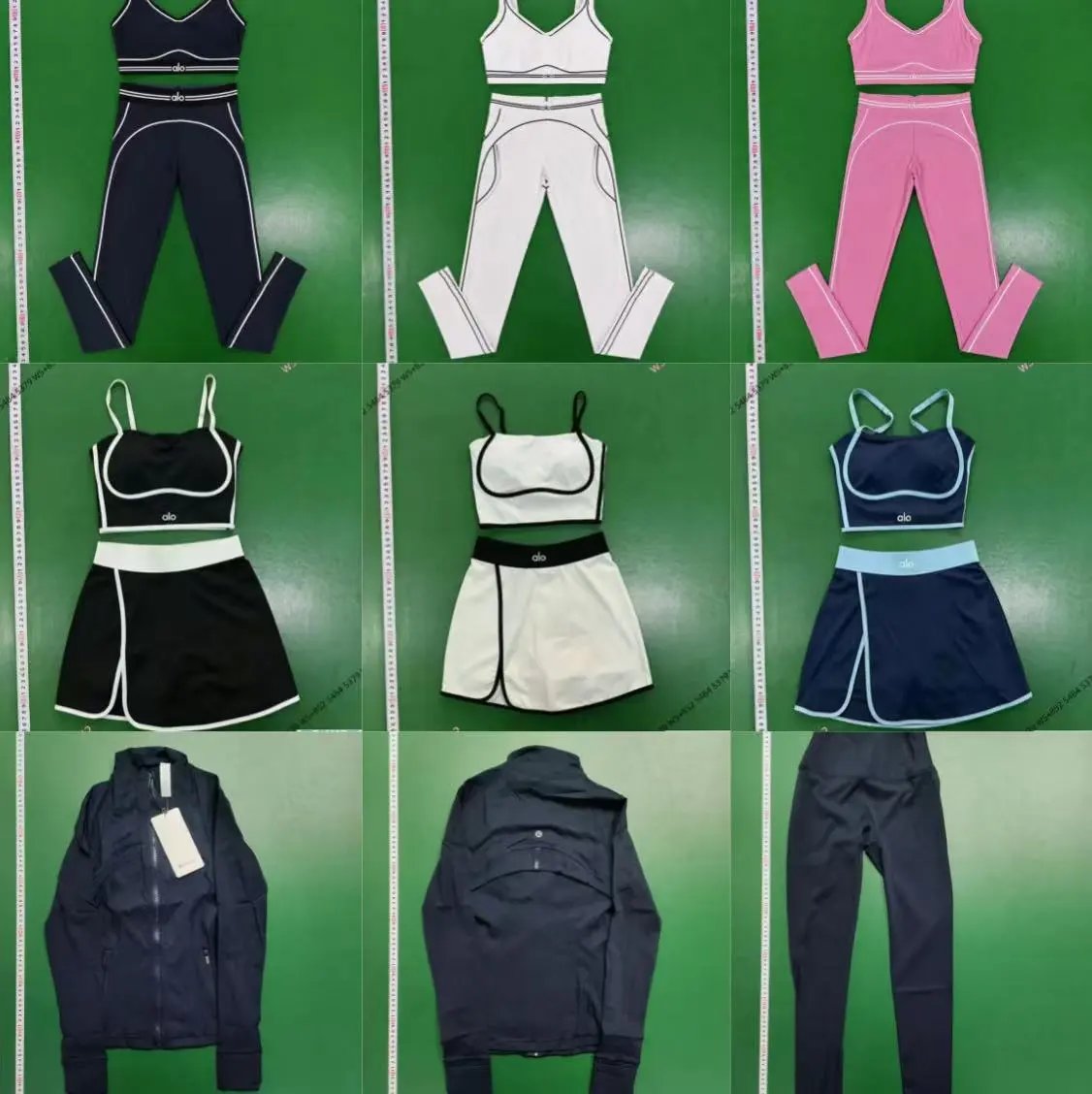 X Stand Collar Jacket & Cropped Pants Set with Gold Zipper Slim Fit Stretch Quick-Dry Athletic Yoga Wear WS+852 5484 5379