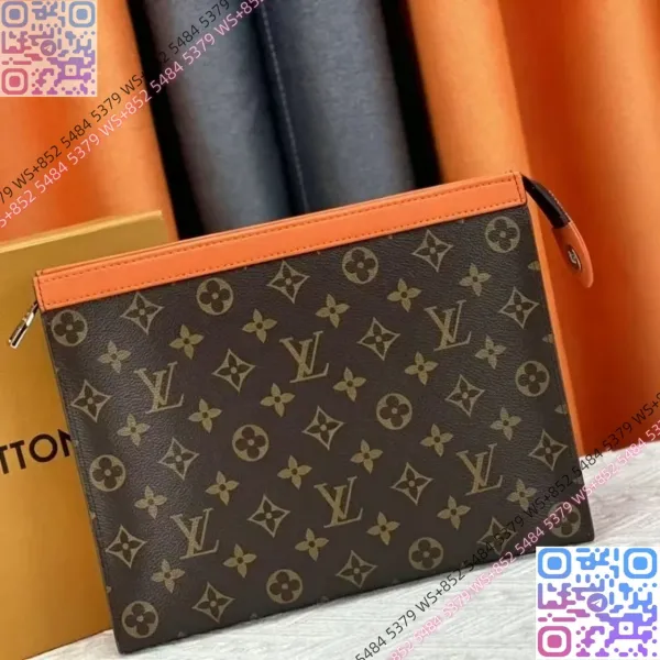 Louis Vuitton Monogram Pochette Métis Clutch Orange Trim Clutches - 1