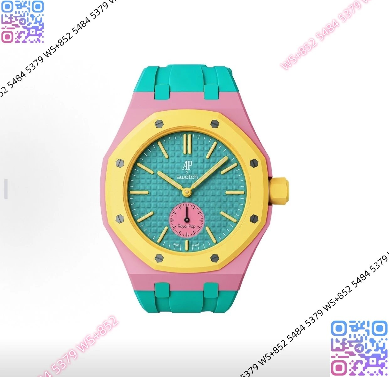 Audemars Piguet Watches Royal Pop — (2)Ap Customized version 7.Ceramic case rubber strap (with dial. Original box. Invoices. Shopping bag)