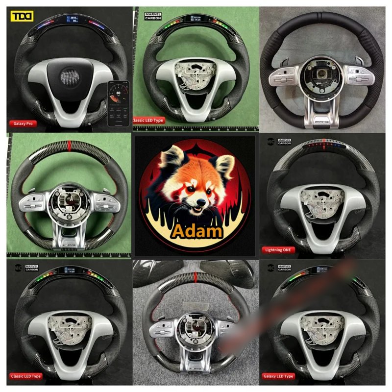 Carbon fiber steering wheel assembly modification. Customized and non-returnable without quality issues.
