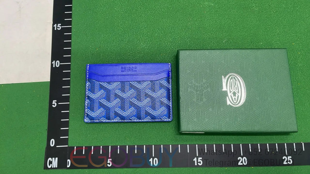 Goyard Wallets & Card Holders Monogram Holder — 01 Card Clip Sky Blue