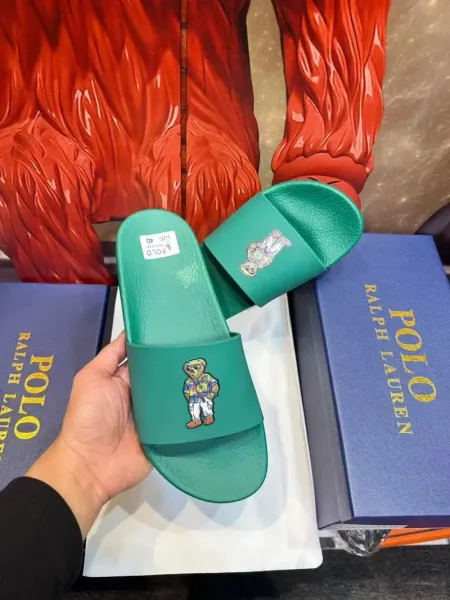 Polo Ralph Lauren Classic Slide Sandals Navy Blue Slippers - 9