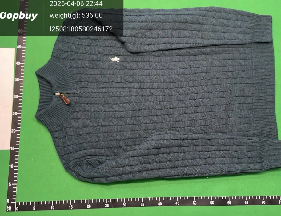Polo Ralph Lauren Cable Knit Zip Sweater Dark Green