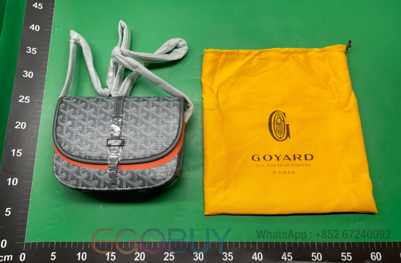 Goyard Wallets & Card Holders Monogram Holder — 27 messenger bag gray to orange