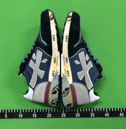 Premiata X-433 Black and Beige Suede Sneakers - 3