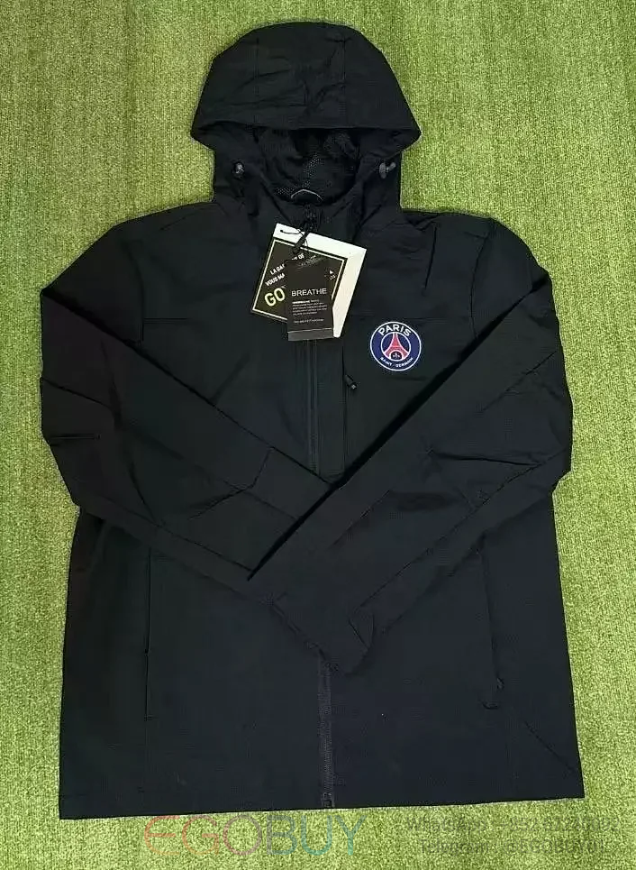 Paris Black Windbreaker (Lightweight)