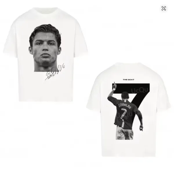 CBF Neymar Portrait Beige Oversized T-Shirt - 8