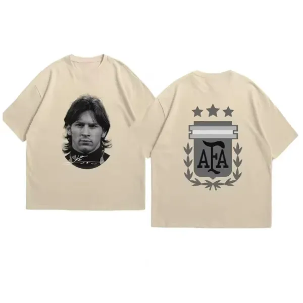 AFA Lionel Messi Portrait T-Shirt Beige - 1