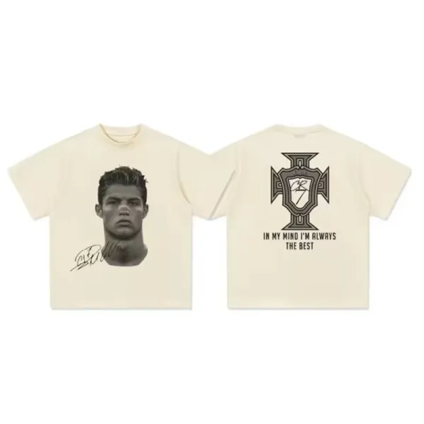 Portugal National Team x Cristiano Ronaldo 'In My Mind' Beige T-Shirt - 1