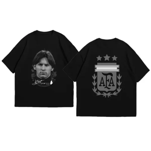 AFA Lionel Messi Portrait T-Shirt Black - 1
