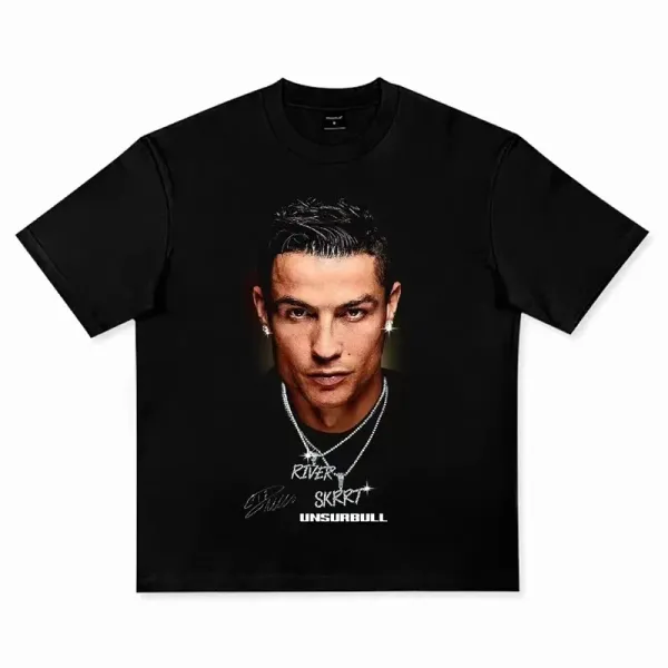 CBF Neymar Portrait Beige Oversized T-Shirt - 5