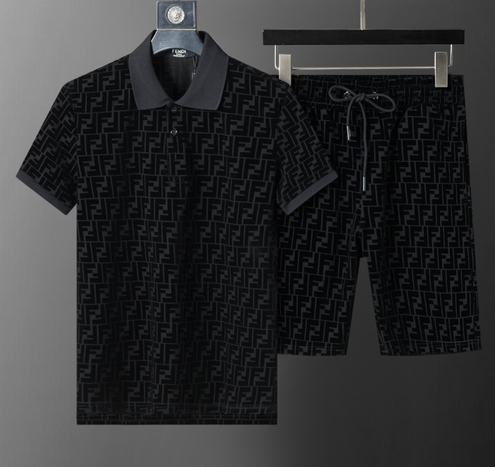 Fen-di Stand Collar Navy