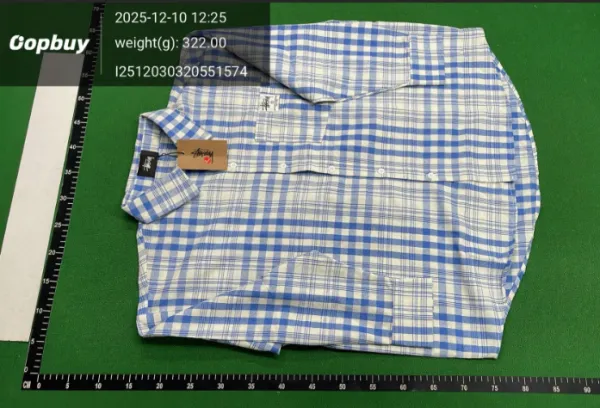 Stussy Checkered Short-Sleeve Shirt Gray - 9