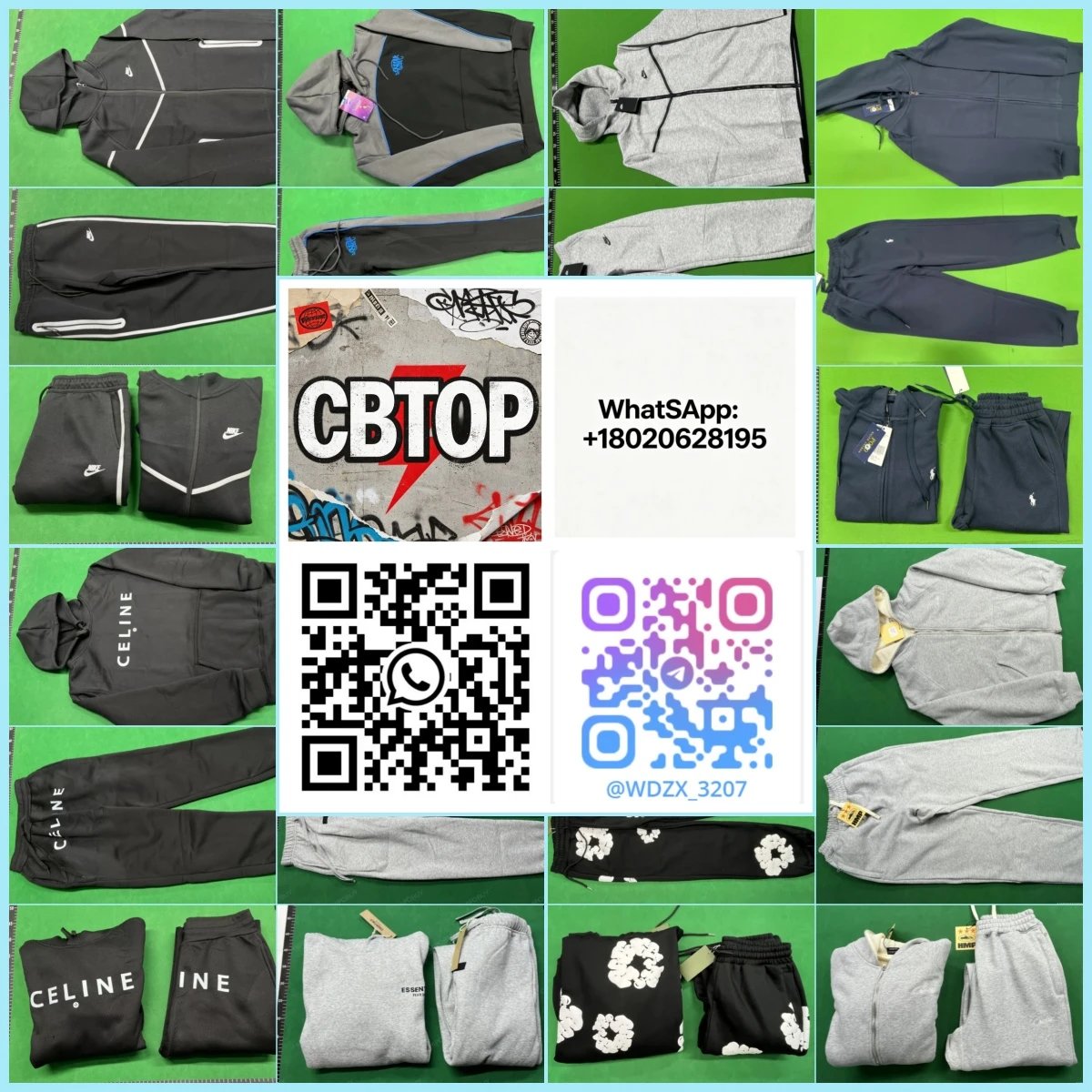Cb07 Factory Clearance Brand Hoodie Set Collection WhatsApp:+86 180 2062 8195
