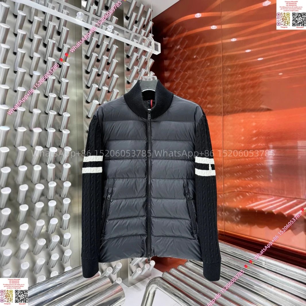 Moncler Knit Cardigan Patchwork-Black