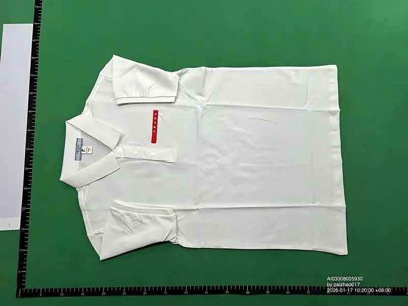 Prada Logo-Strip Polo White Polo Shirt - 4